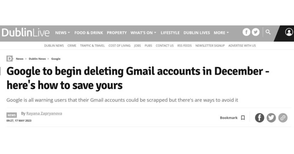 Google to begin deleting Gmail accounts in December